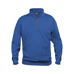 sweat manches longues homme col camionneur bleu roi avant