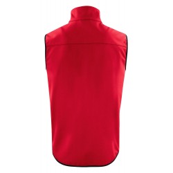 veste sofsthell sans manches homme dos rouge