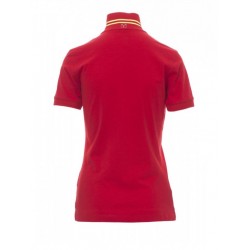 polo manches courtes femme rouge dos