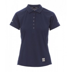 polo manches courtes femme polyester bleu marine avant