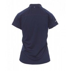 polo manches courtes femme polyester bleu marine dos