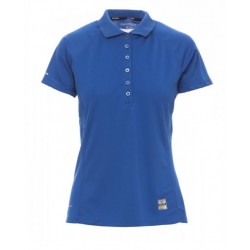 polo manches courtes femme polyester bleu roi avant