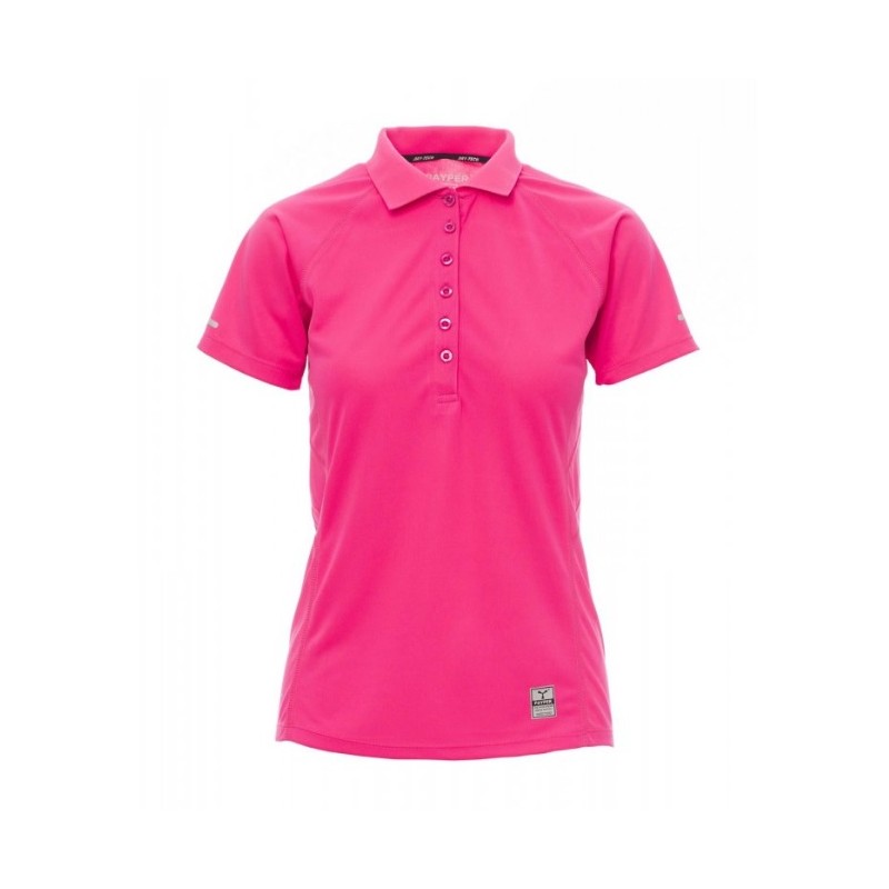 polo manches courtes femme polyester rose avant