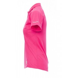 polo manches courtes femme polyester rose côté