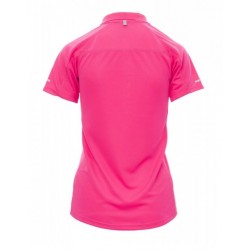 polo manches courtes femme polyester rose dos