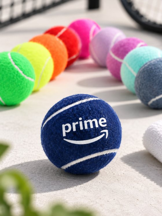 Balle de tennis personnalisée au logo d’une marque